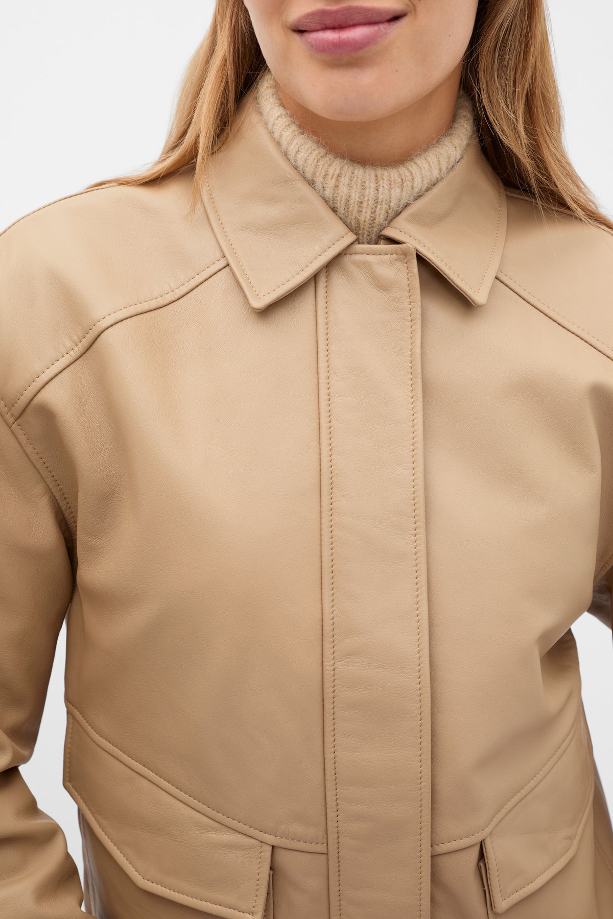Leather Bomber Jacket