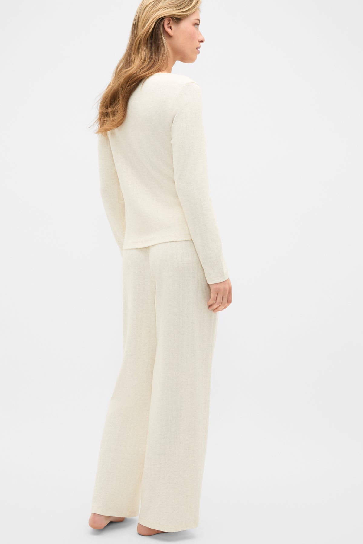 Pointelle Top and Pant PJ Set