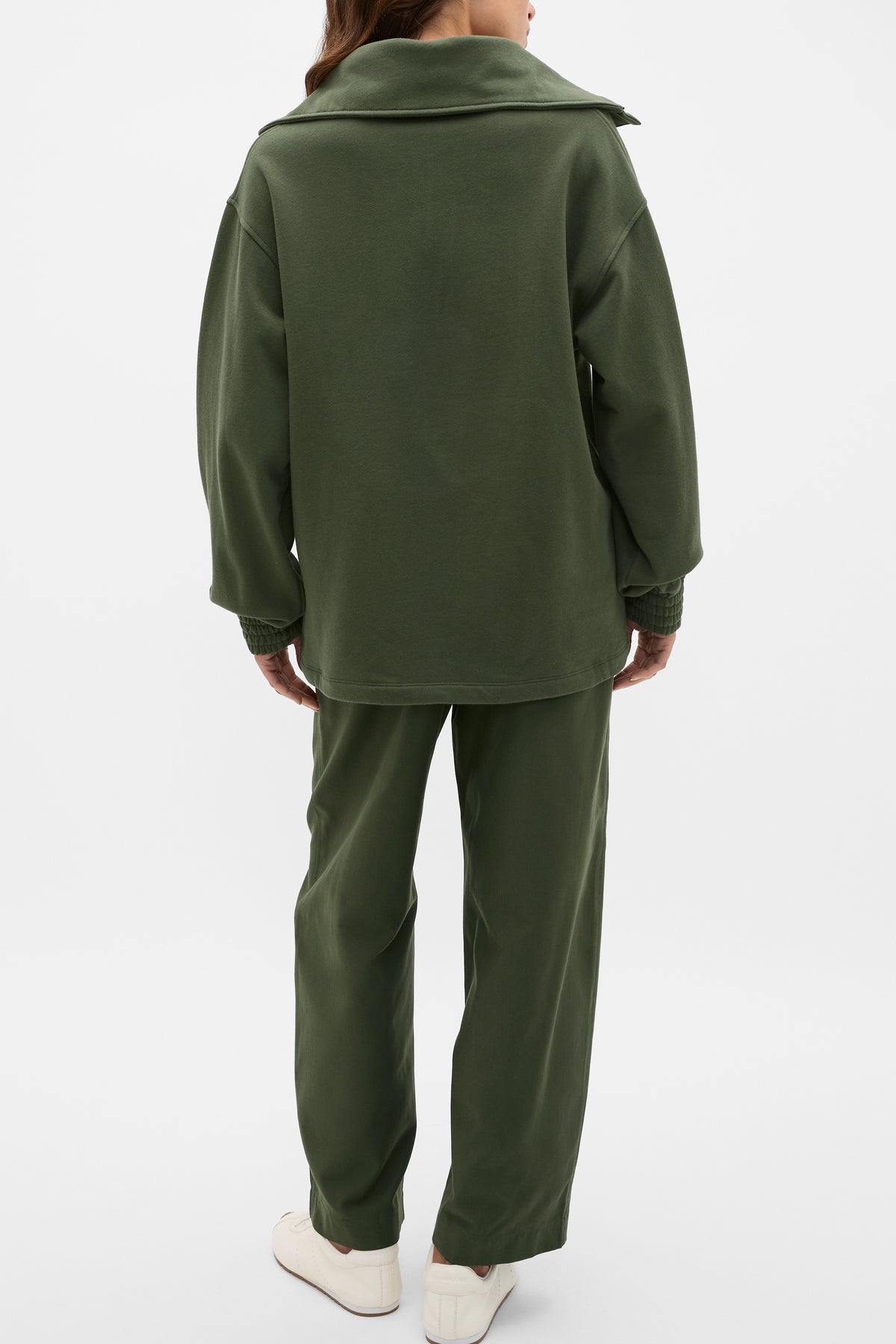 Terry Half Placket Sweat