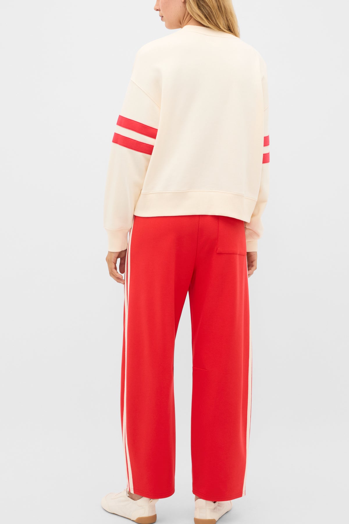 Contrast Detail Crew Neck Sweat