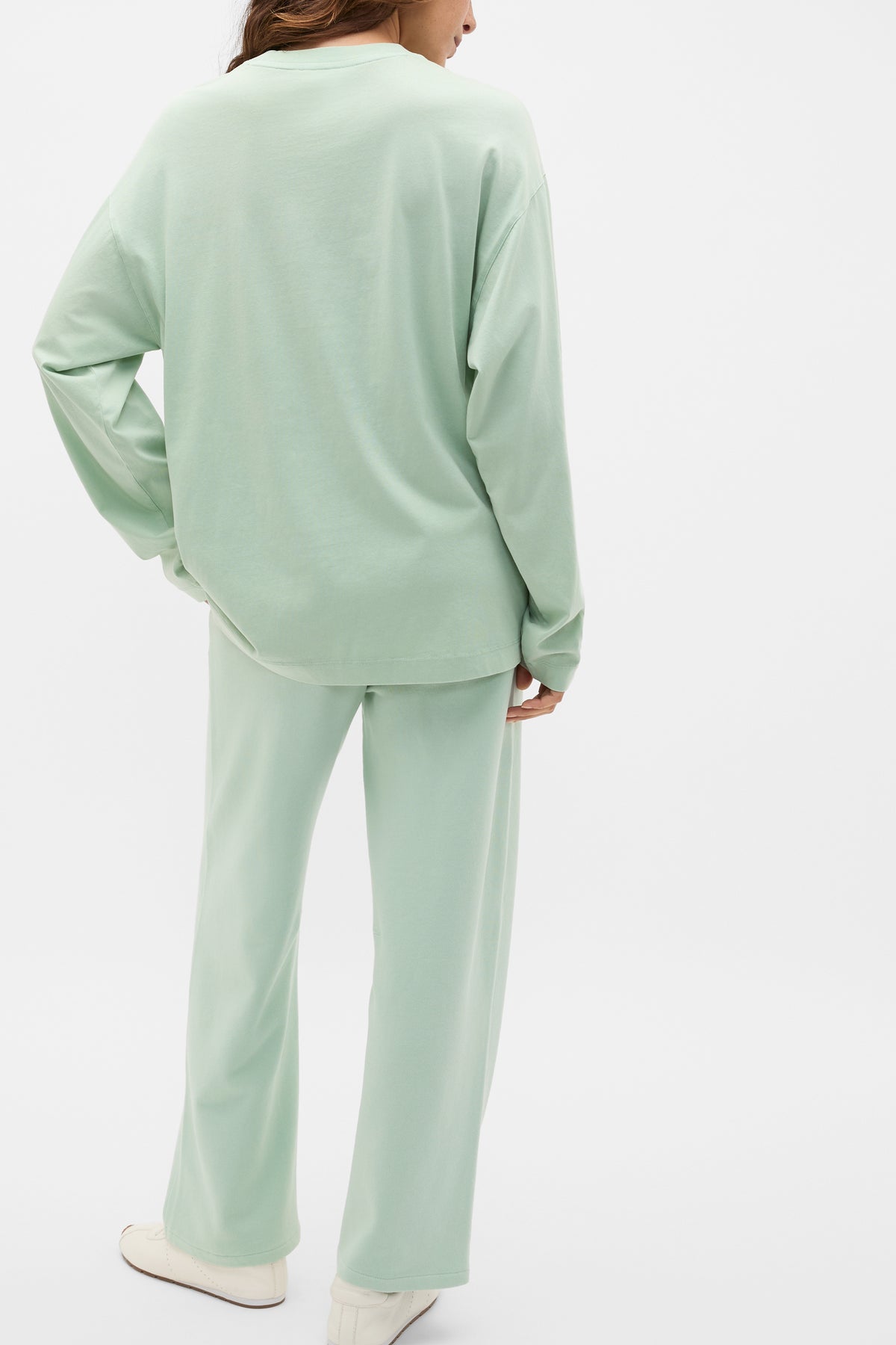 Washed Cotton Long Sleeve Top