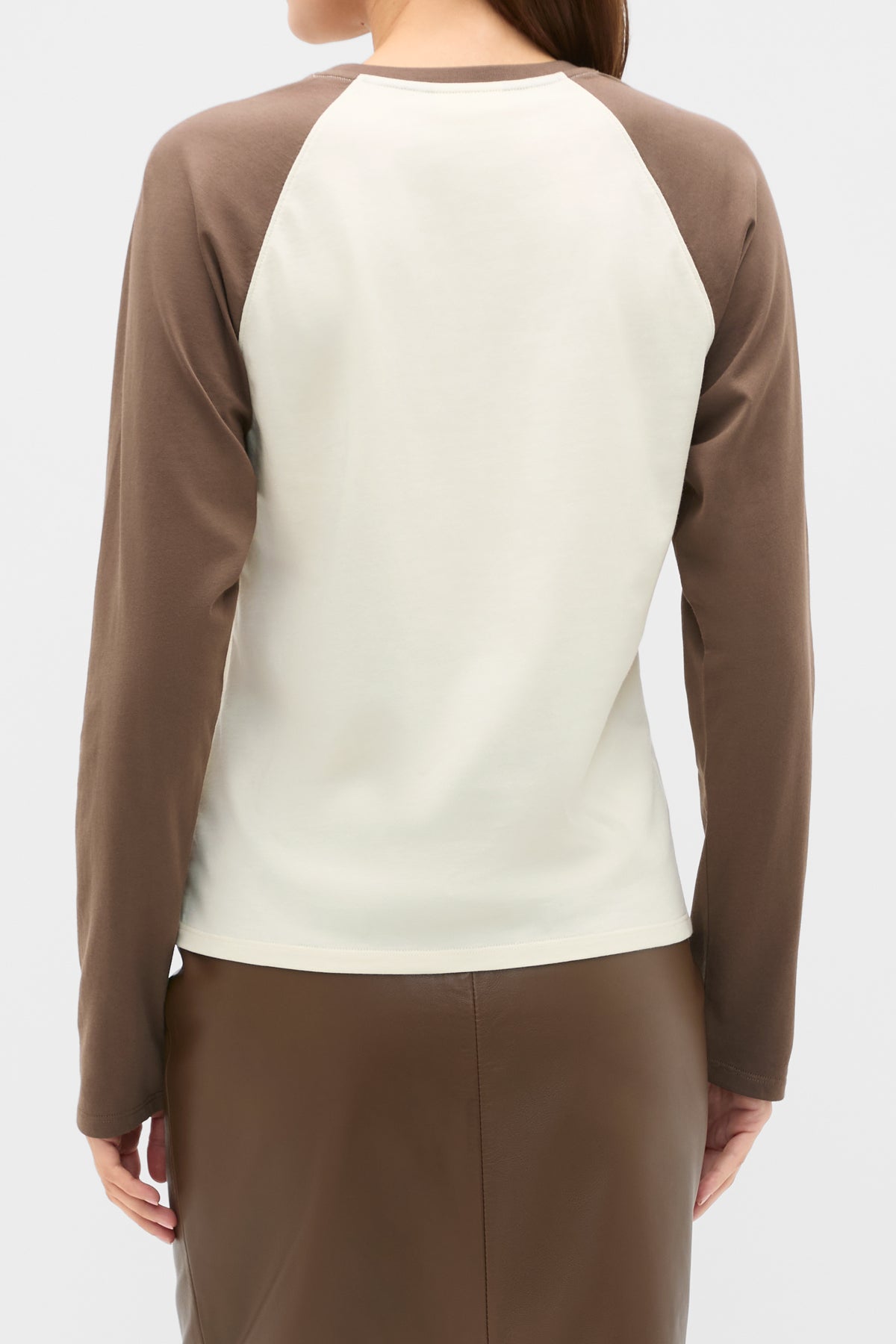 Spliced Raglan Long Sleeve Top