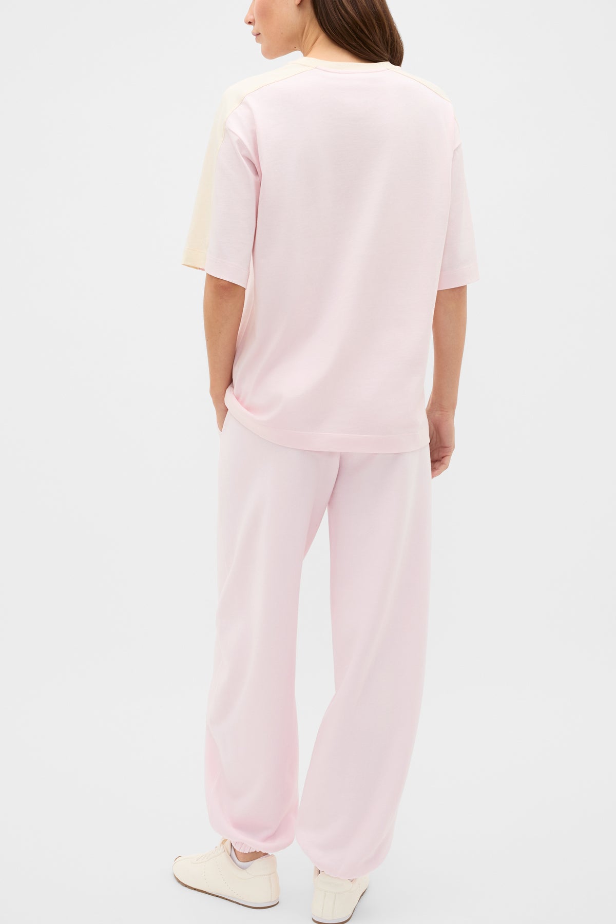 Contrast Sleeve Panel Boxy Tee