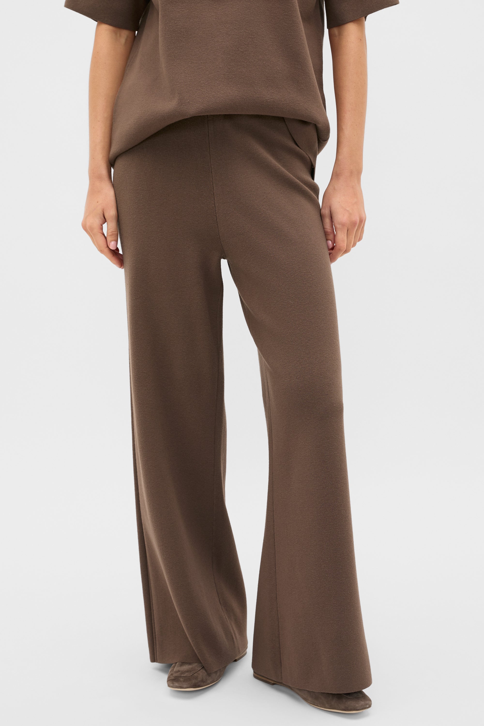 Knitted Rib Side Pant | Chestnut | Seed Heritage – Seed Heritage AU