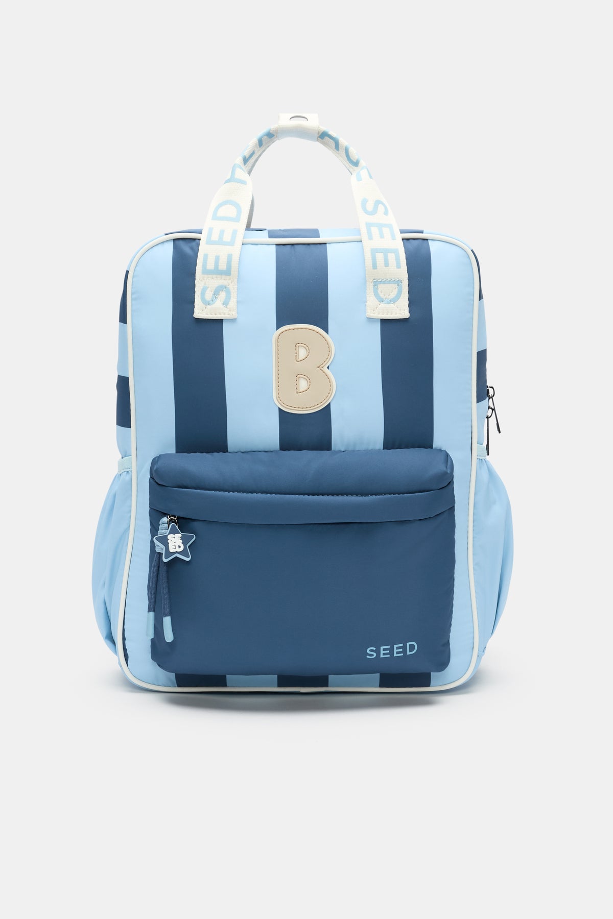 Blue Stripe Initial Backpack