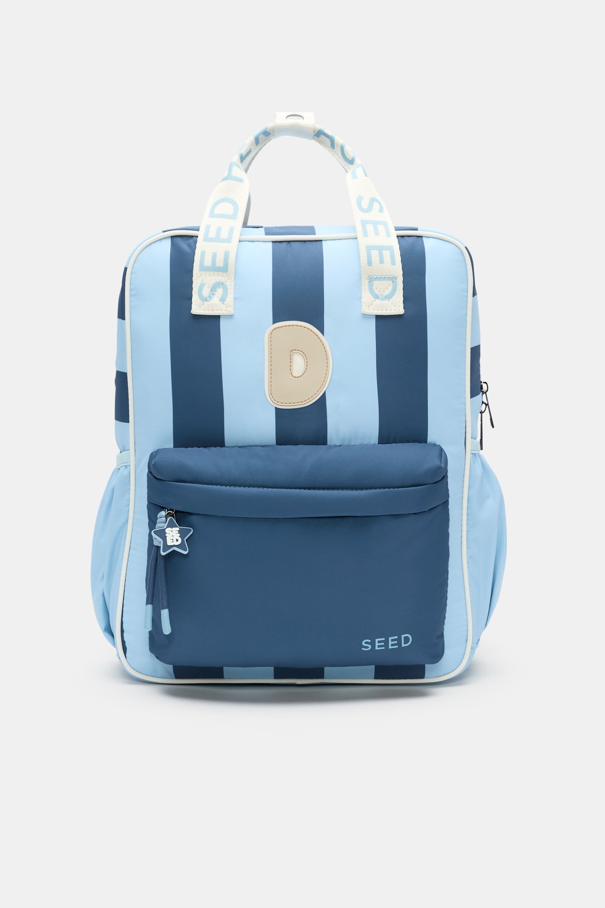 Blue Stripe Initial Backpack