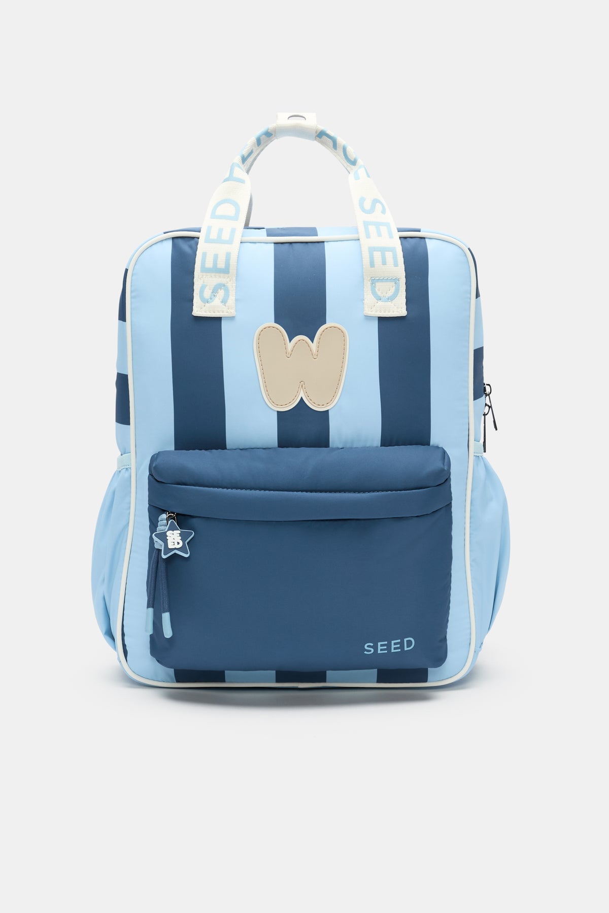 Blue Stripe Initial Backpack