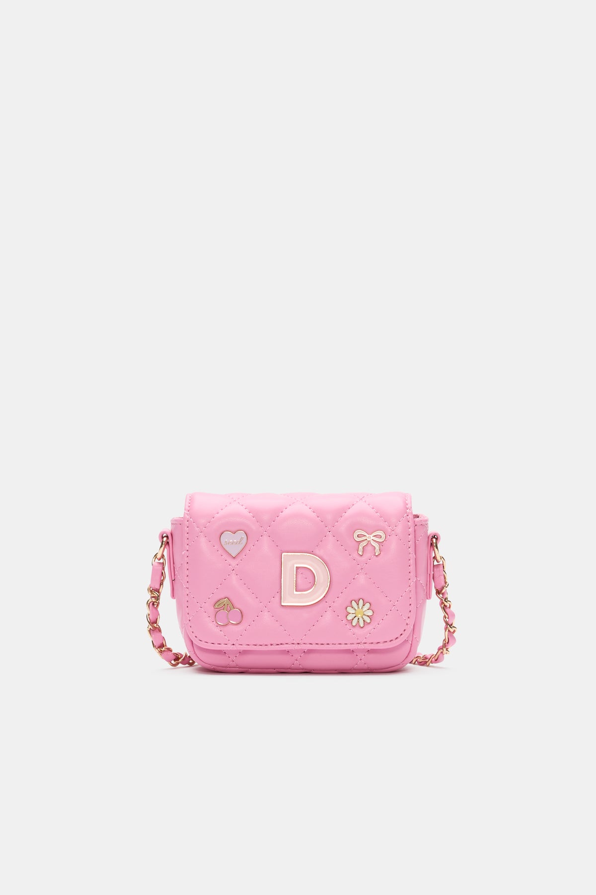 Initial Quilted Charm Bag