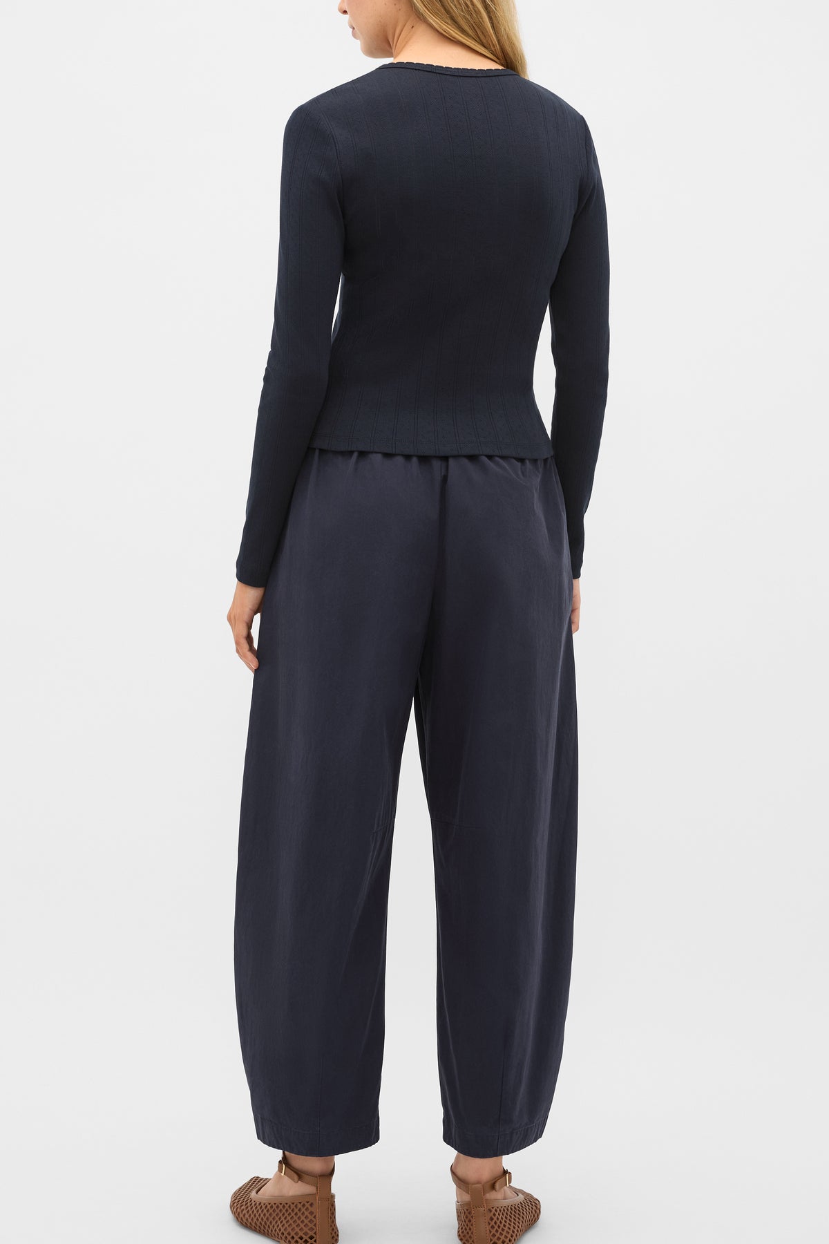 Pointelle Button Cardigan