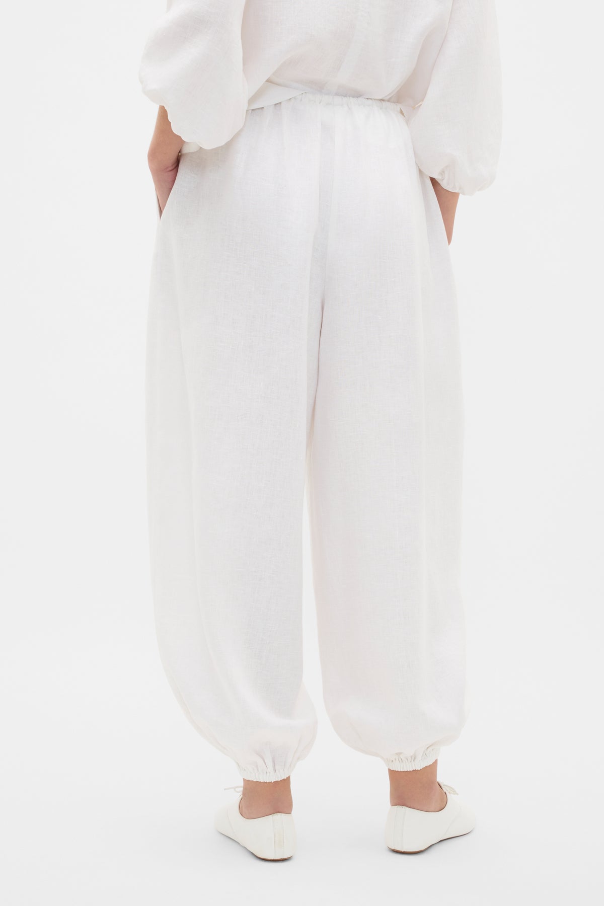 Linen Balloon Tie Pant