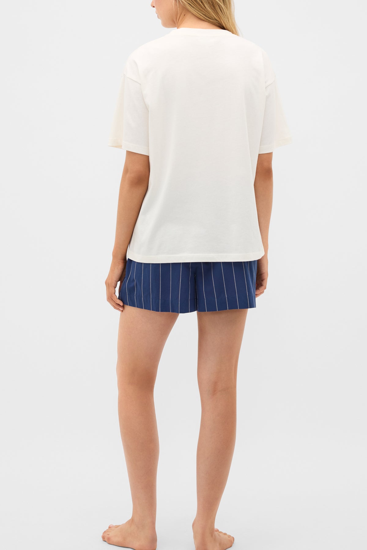 T-Shirt and Stripe Short PJ Set