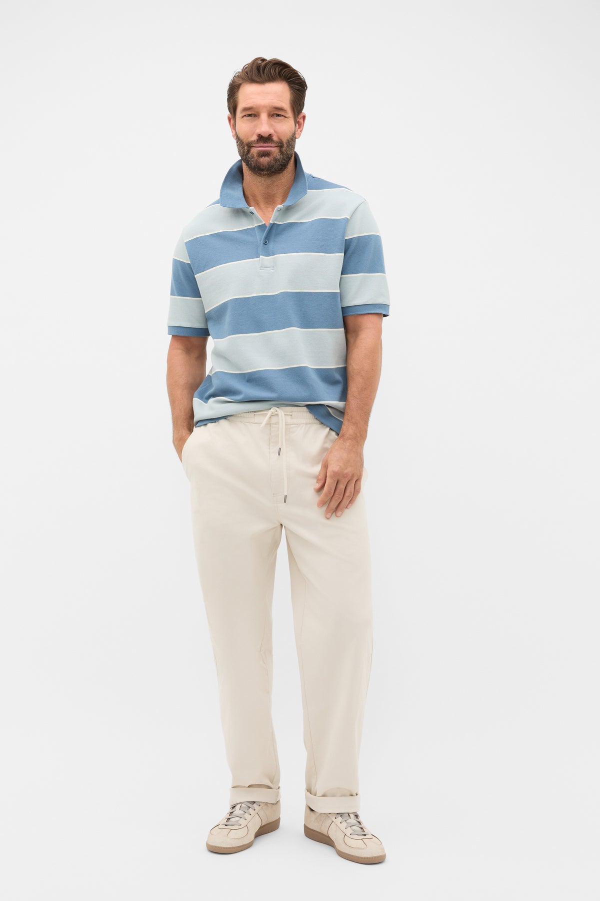 Stripe Pique Polo