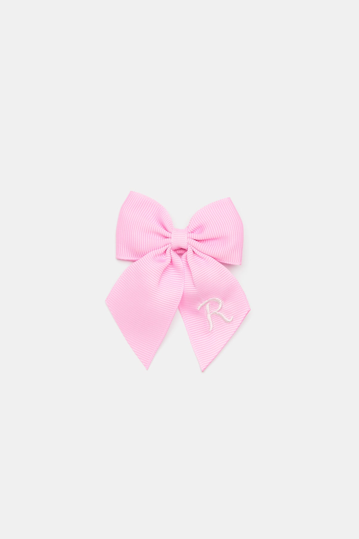 Grosgrain Initial Bow Duck Clip