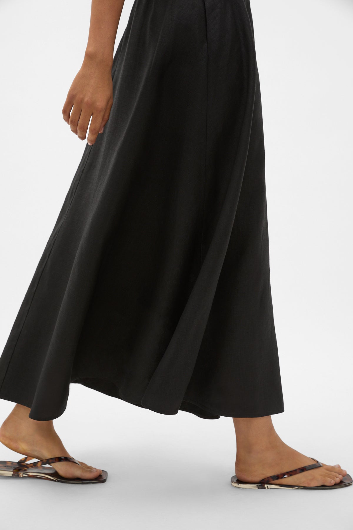Core Linen Midi Skirt