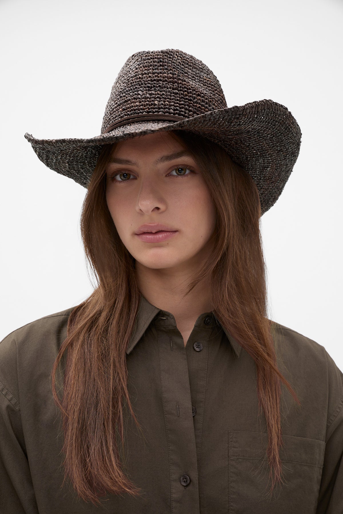 Wide Brim Raffia Fedora