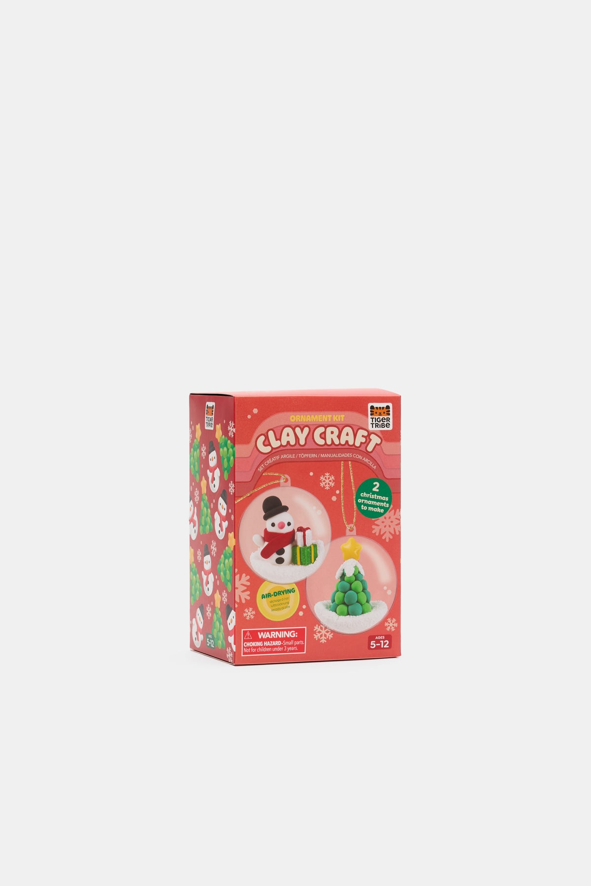 Tiger Tribe Clay Craft Ornament Kit Snowman And Tree
