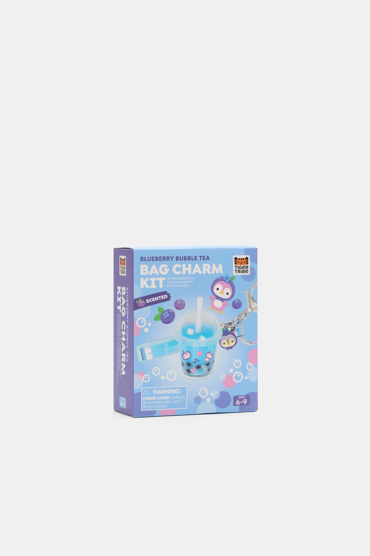 Tiger Tribe Bag Charm Kit Blueberry Bubble Tea
