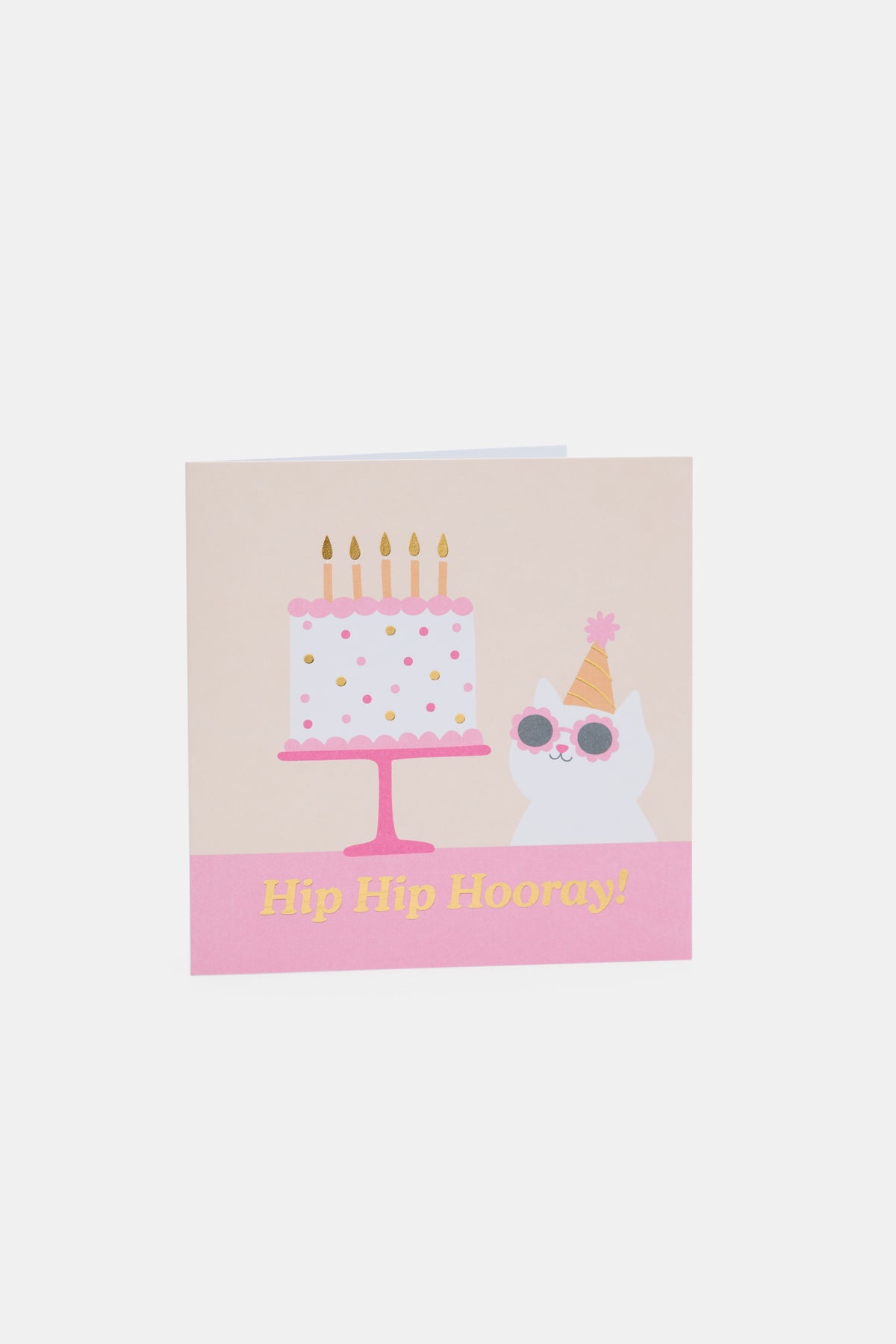 Hip Hip Hooray Cat Card
