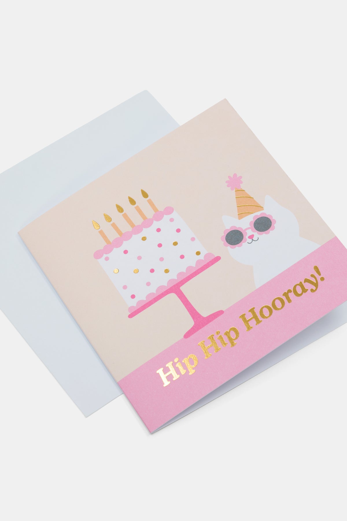 Hip Hip Hooray Cat Card