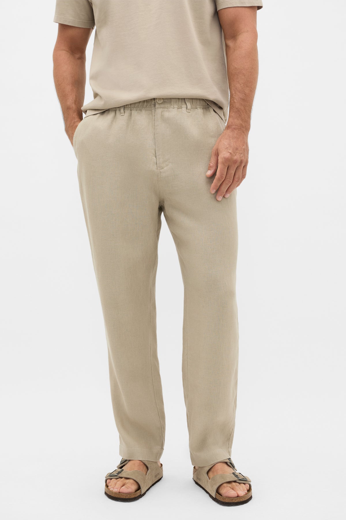 Pull On Linen Pant