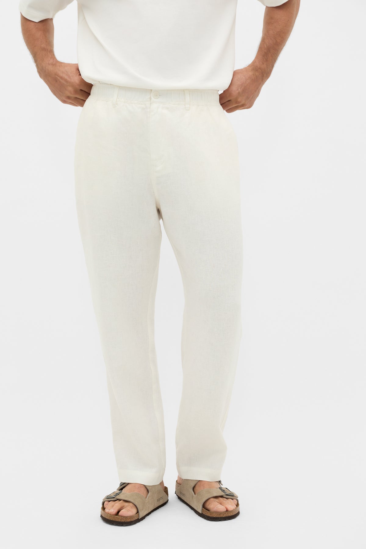 Pull On Linen Pant | Off White | Seed Heritage – Seed Heritage AU