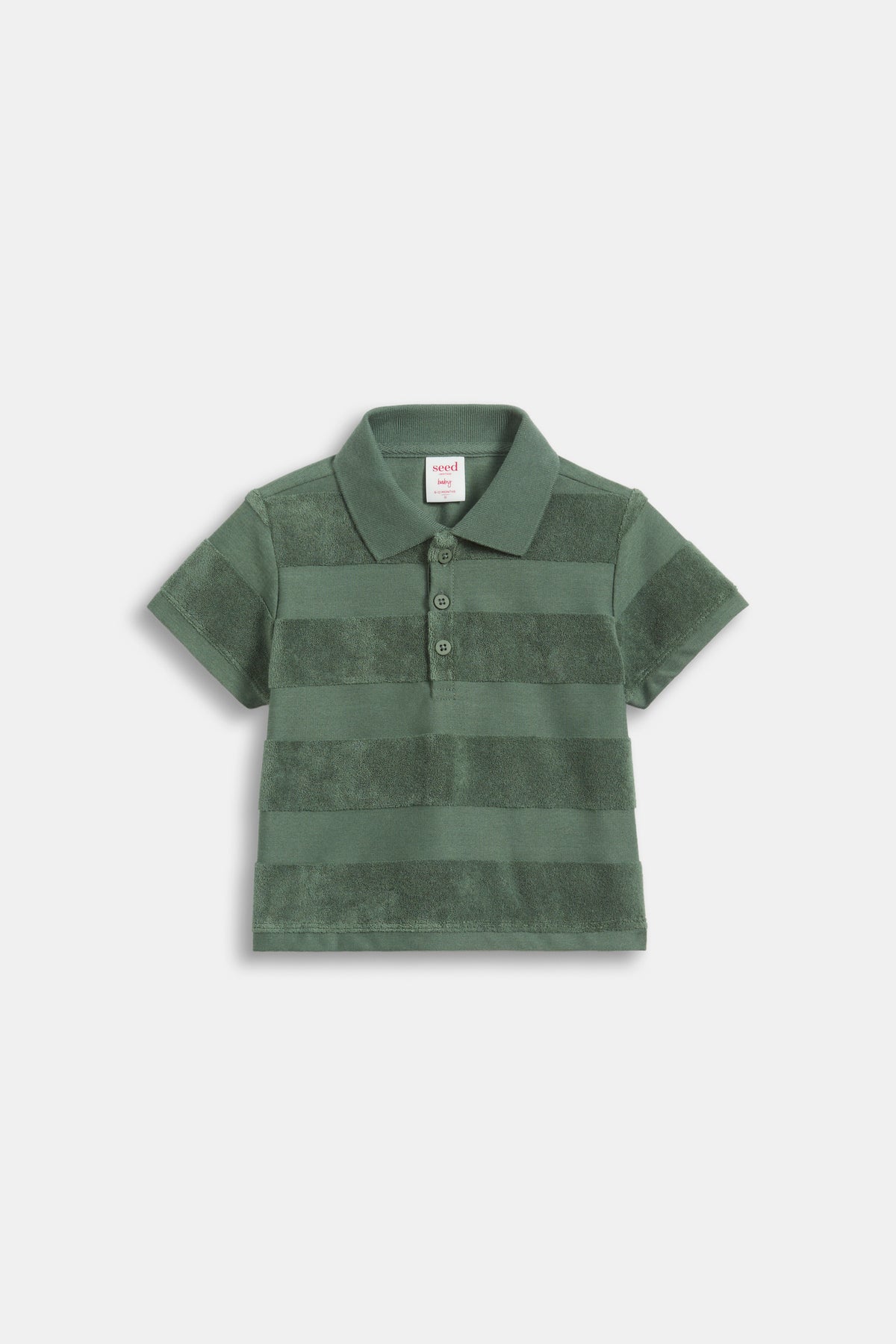Texture Stripe Polo | Olive | Seed Heritage – Seed Heritage AU