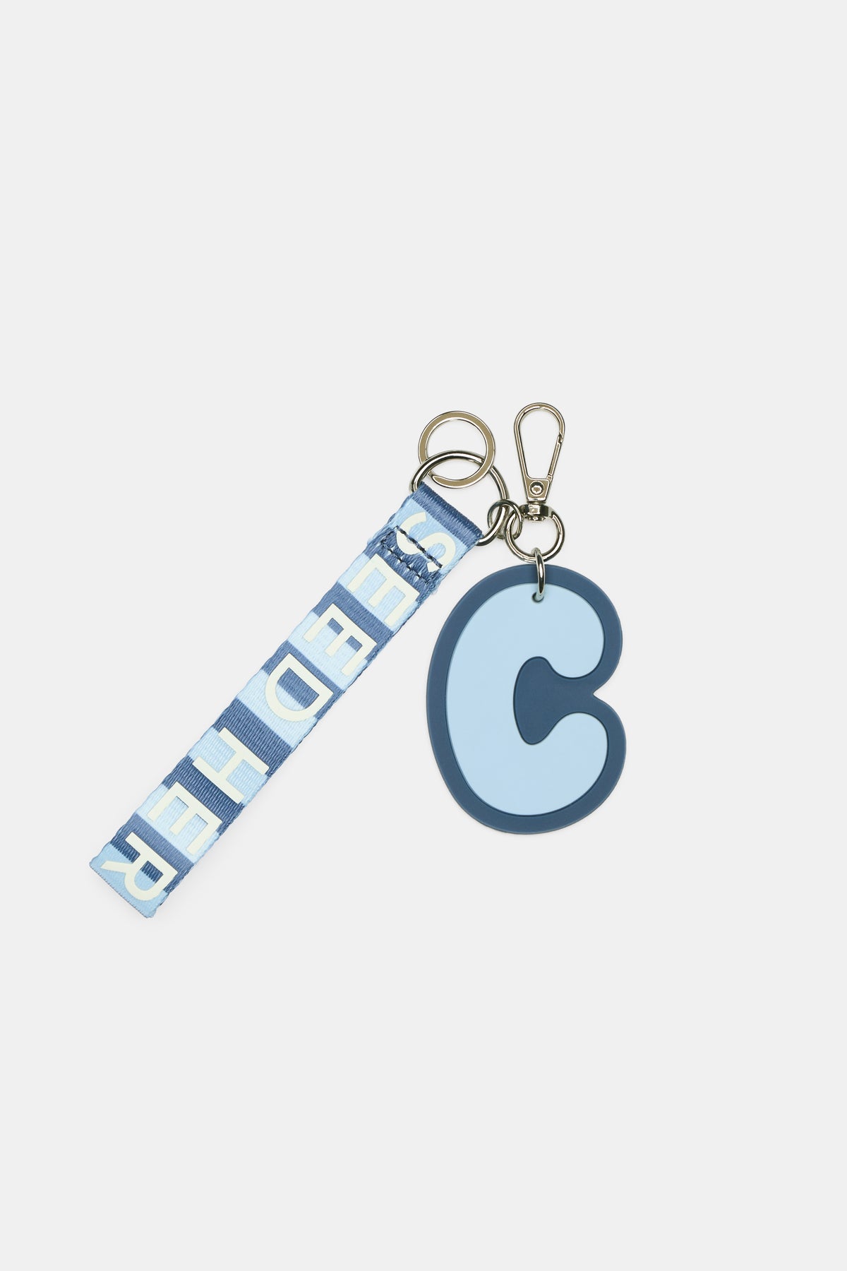 Stripe Strap Initial Keyring