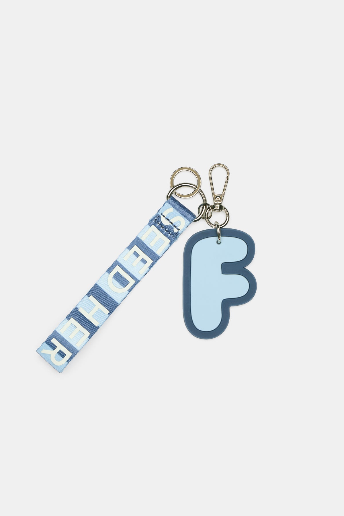 Stripe Strap Initial Keyring