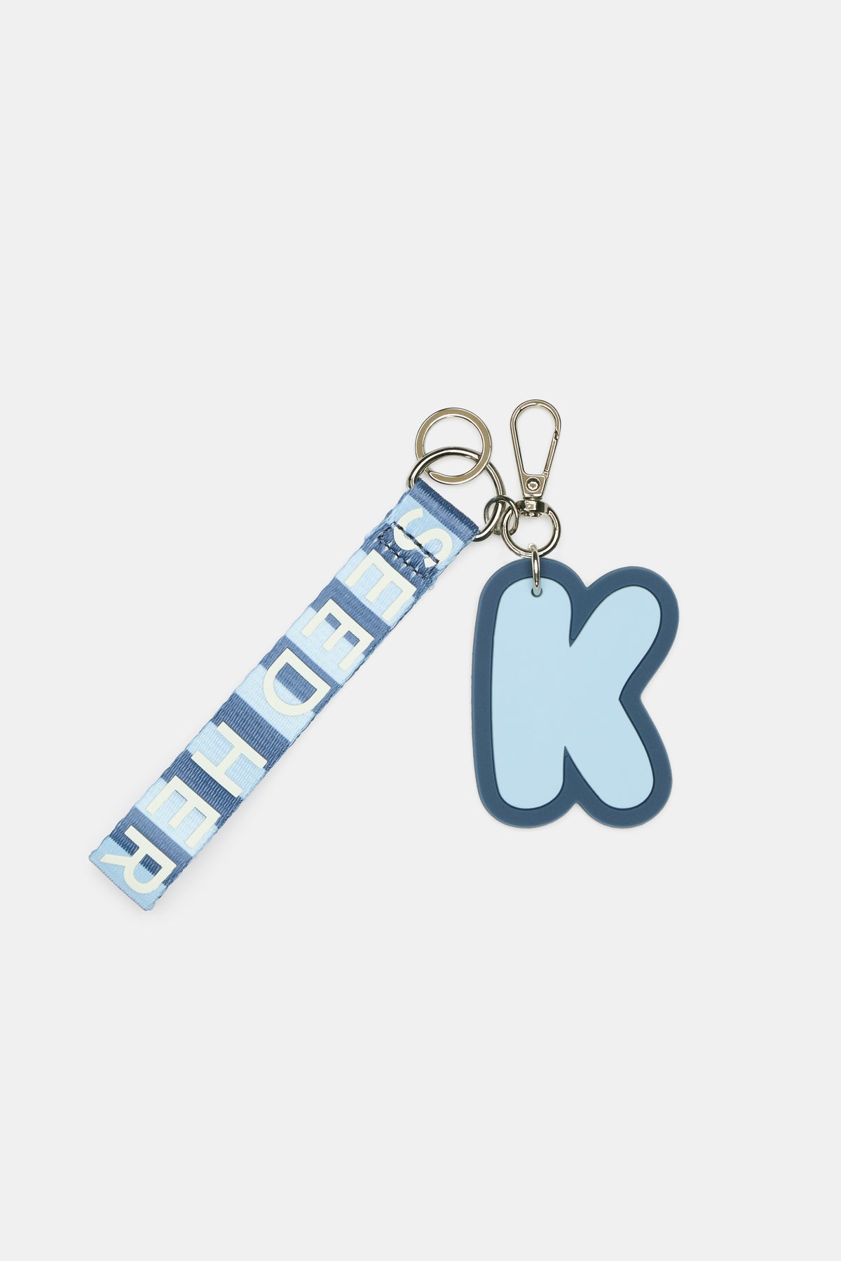 Stripe Strap Initial Keyring