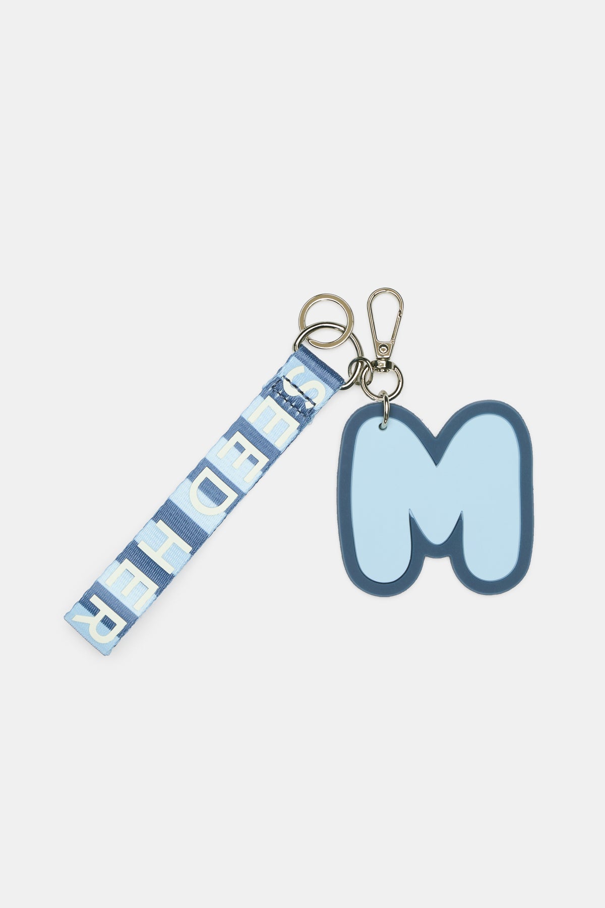 Stripe Strap Initial Keyring