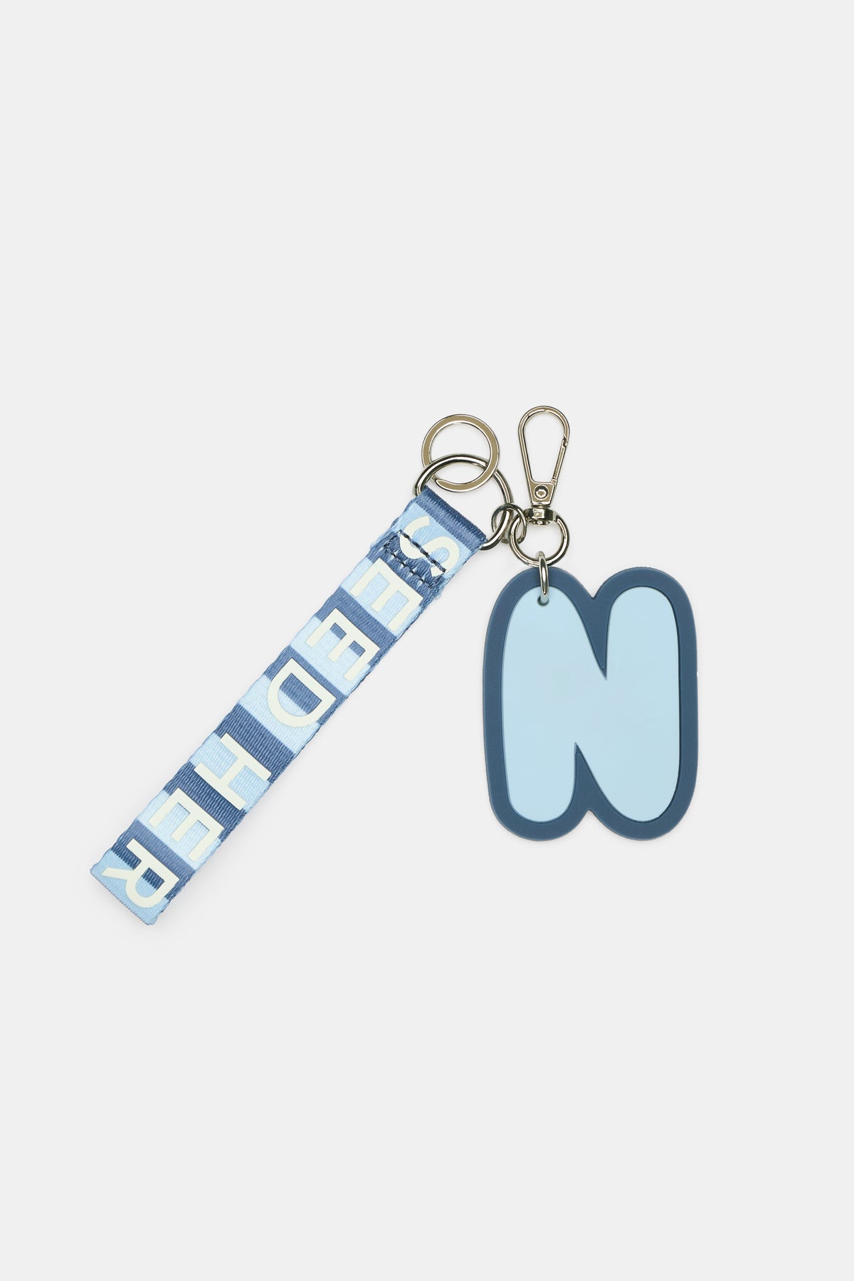 Stripe Strap Initial Keyring
