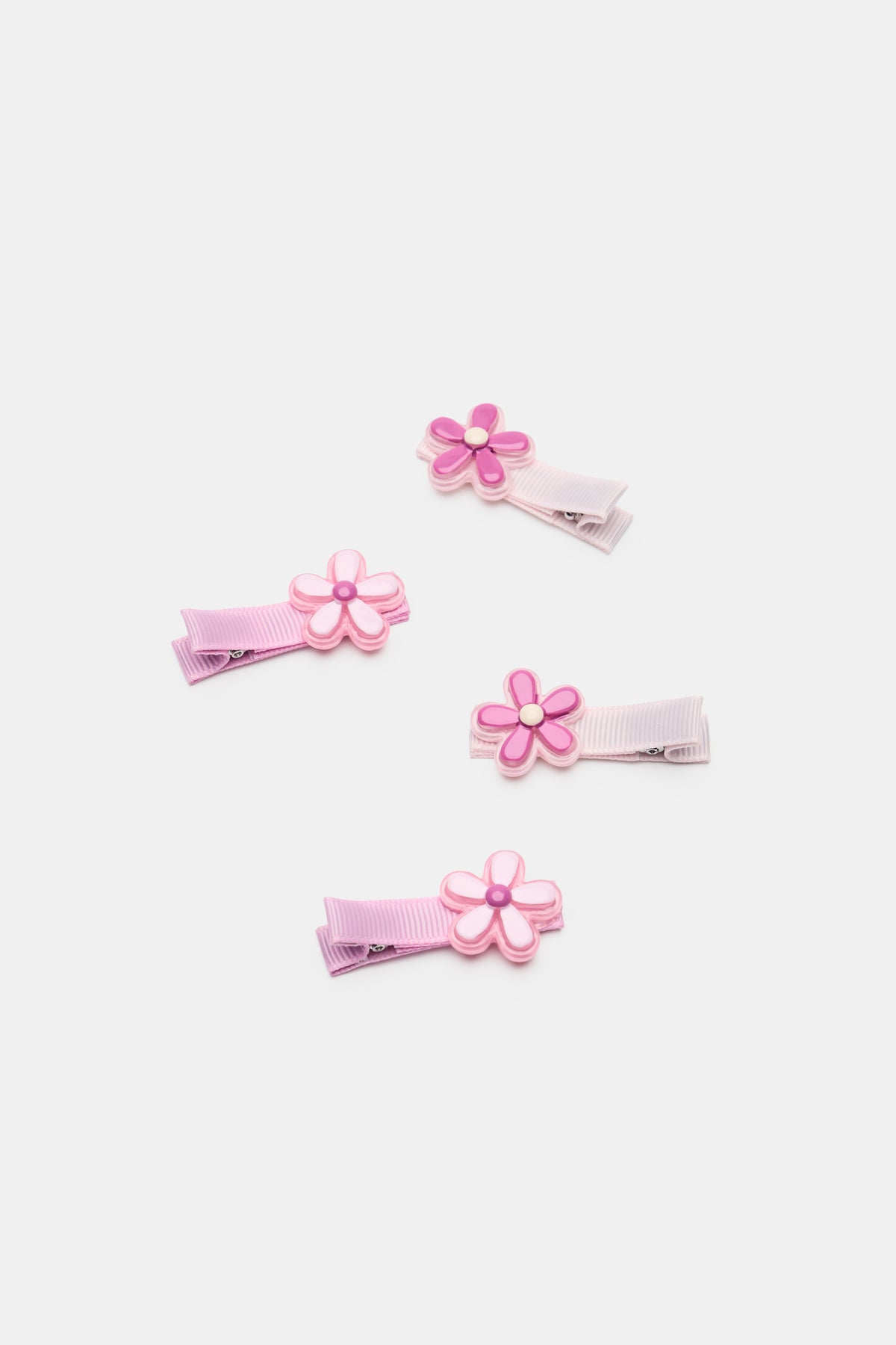 Two Toned Flower Duck Clips