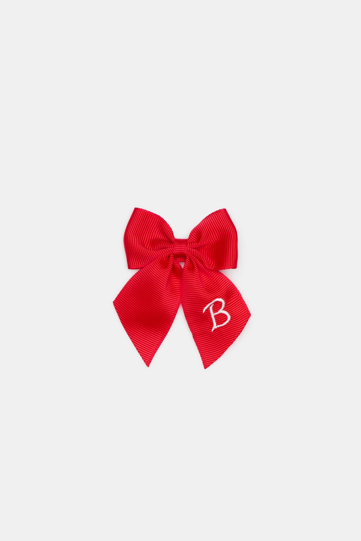 Grosgrain Initial Bow Duckclip