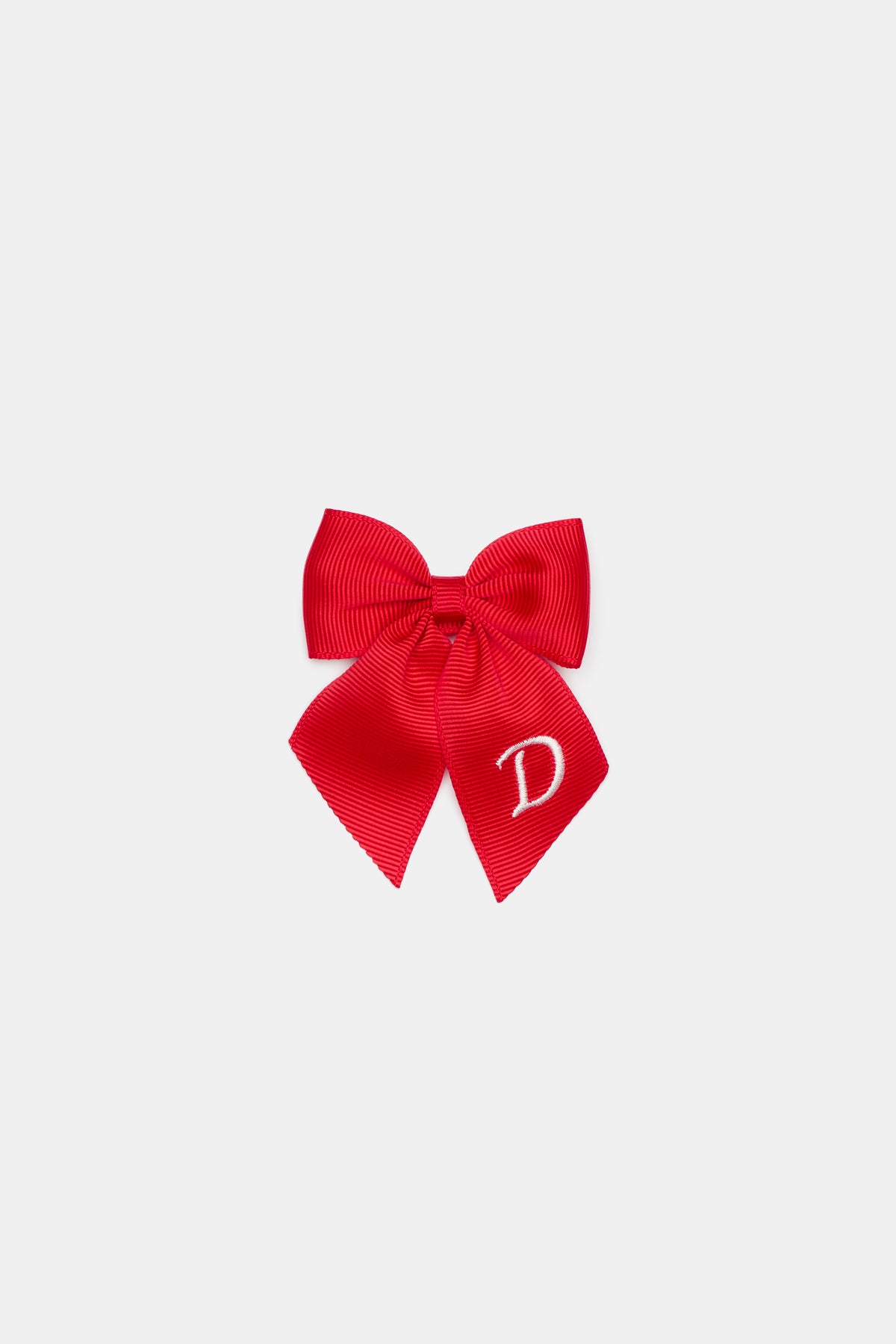 Grosgrain Initial Bow Duckclip