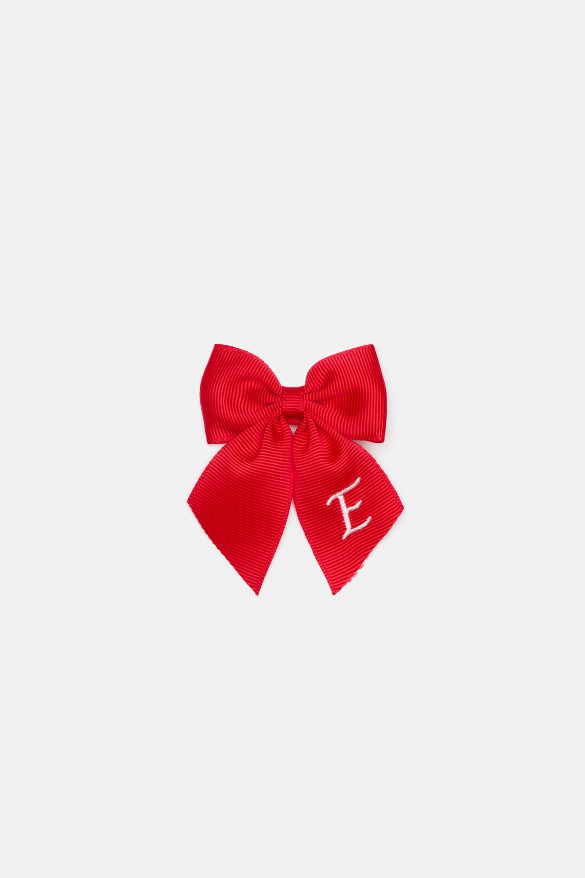 Grosgrain Initial Bow Duckclip