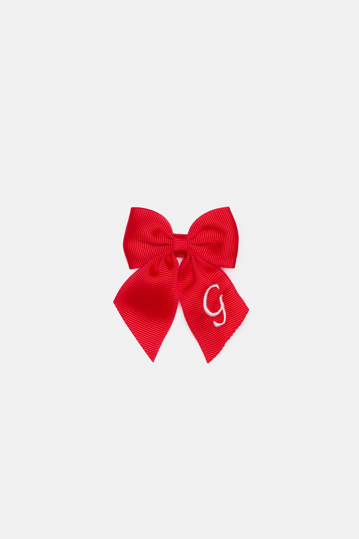 Grosgrain Initial Bow Duckclip