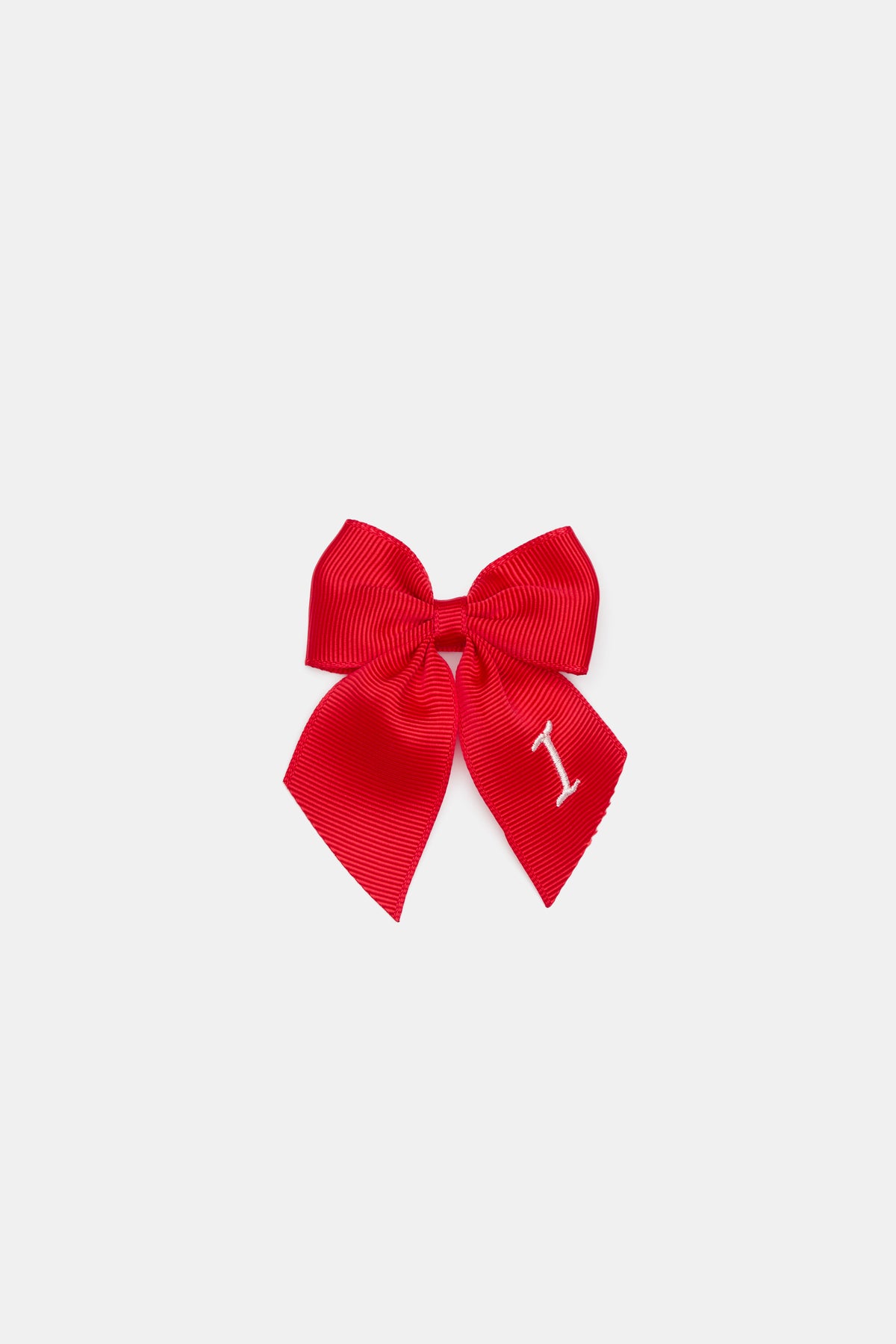 Grosgrain Initial Bow Duckclip