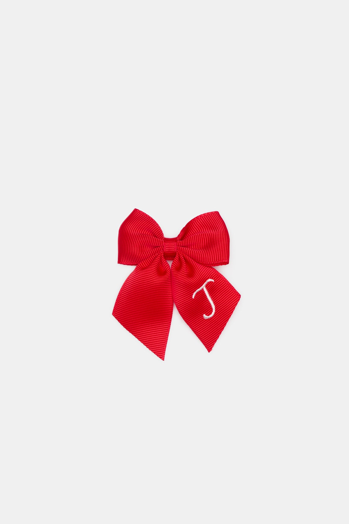 Grosgrain Initial Bow Duckclip