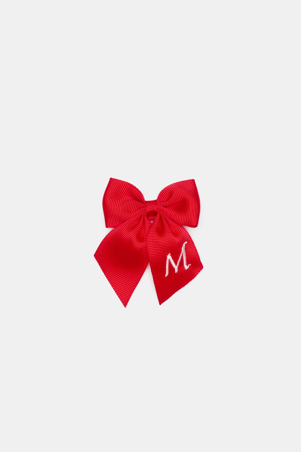 Grosgrain Initial Bow Duckclip