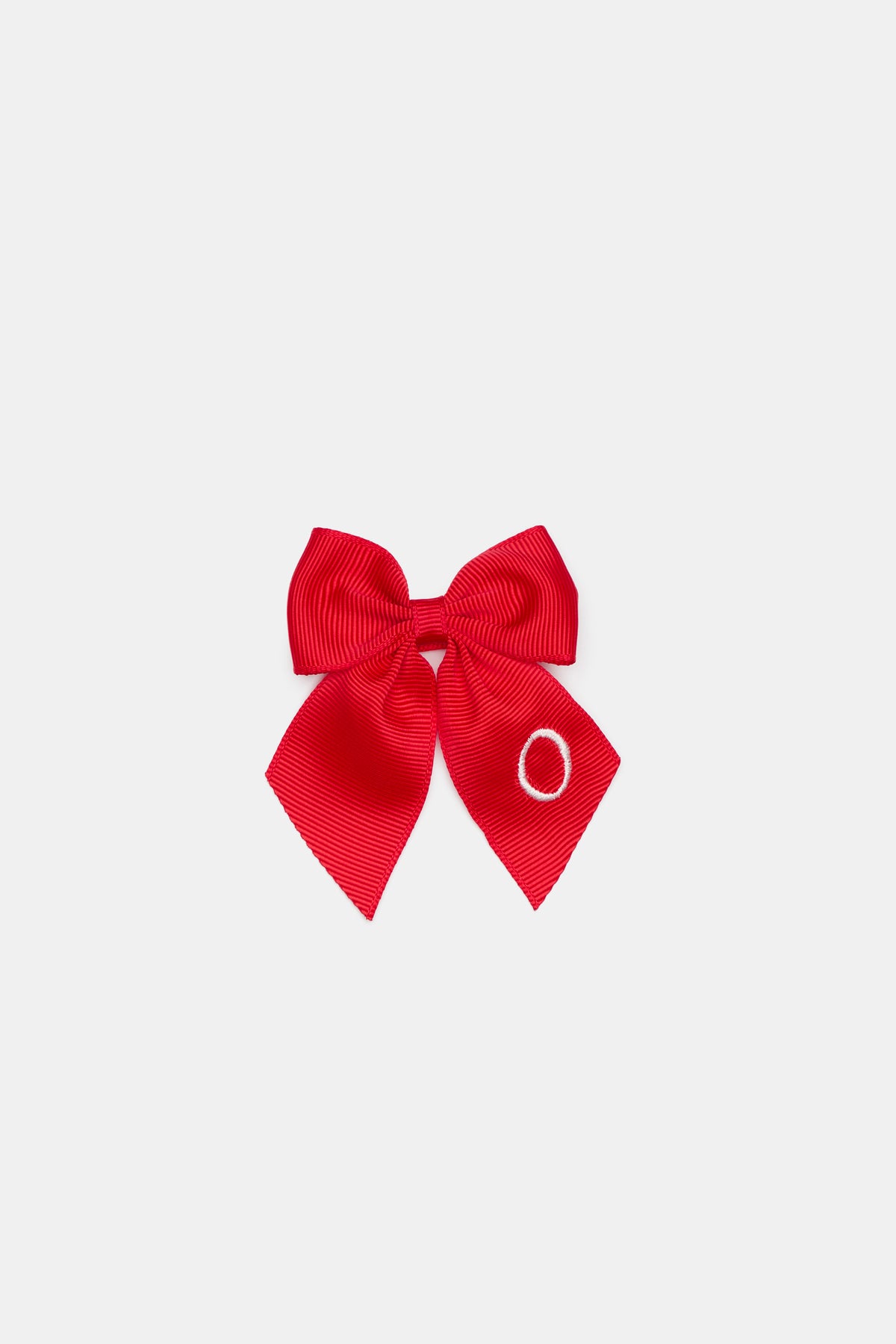 Grosgrain Initial Bow Duckclip