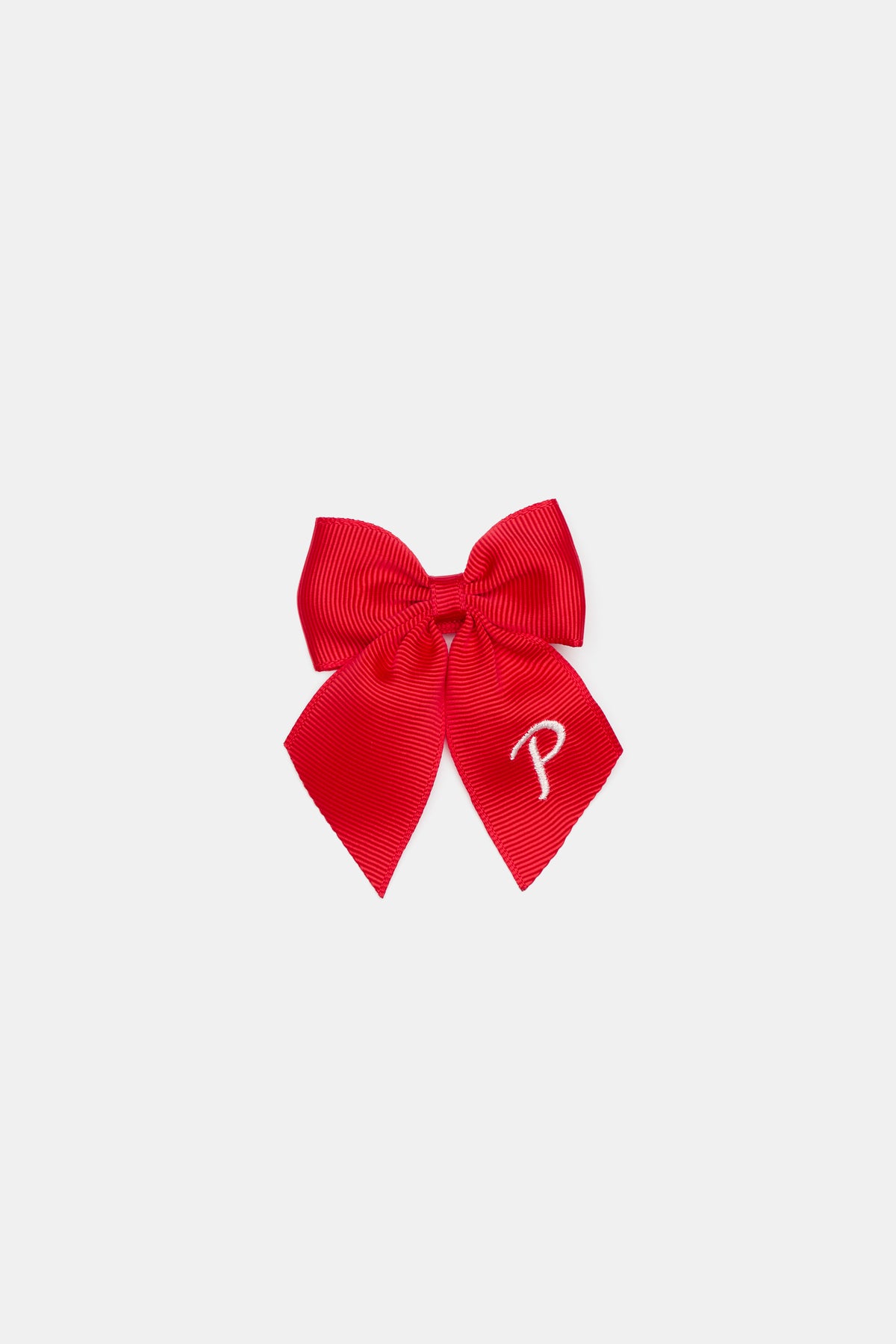 Grosgrain Initial Bow Duckclip