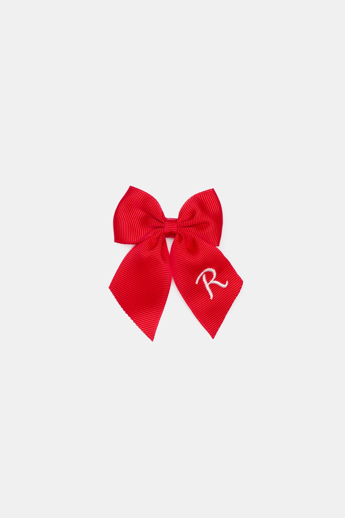 Grosgrain Initial Bow Duckclip