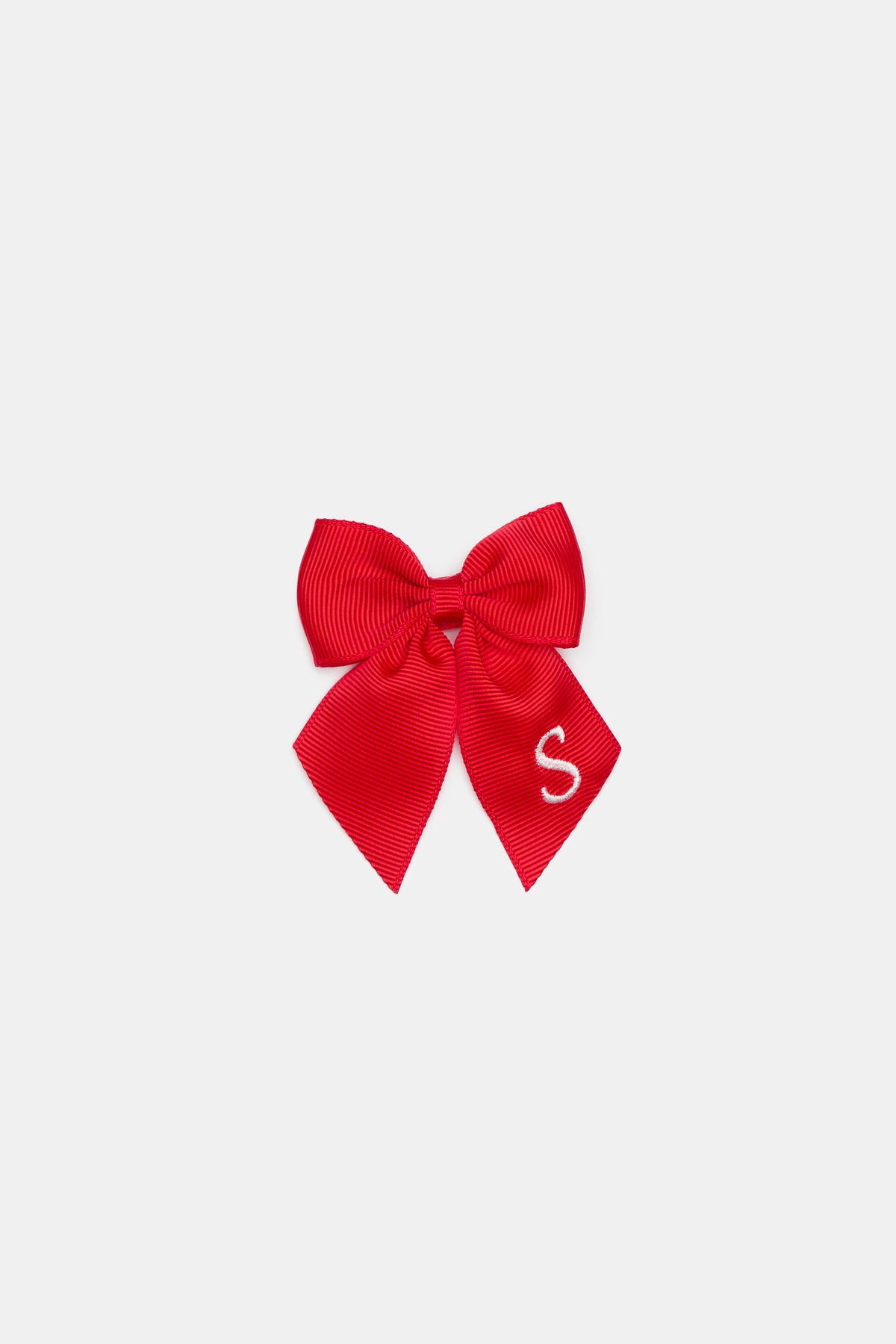 Grosgrain Initial Bow Duckclip