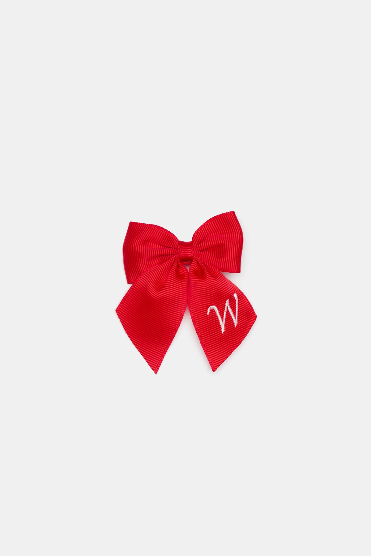 Grosgrain Initial Bow Duckclip