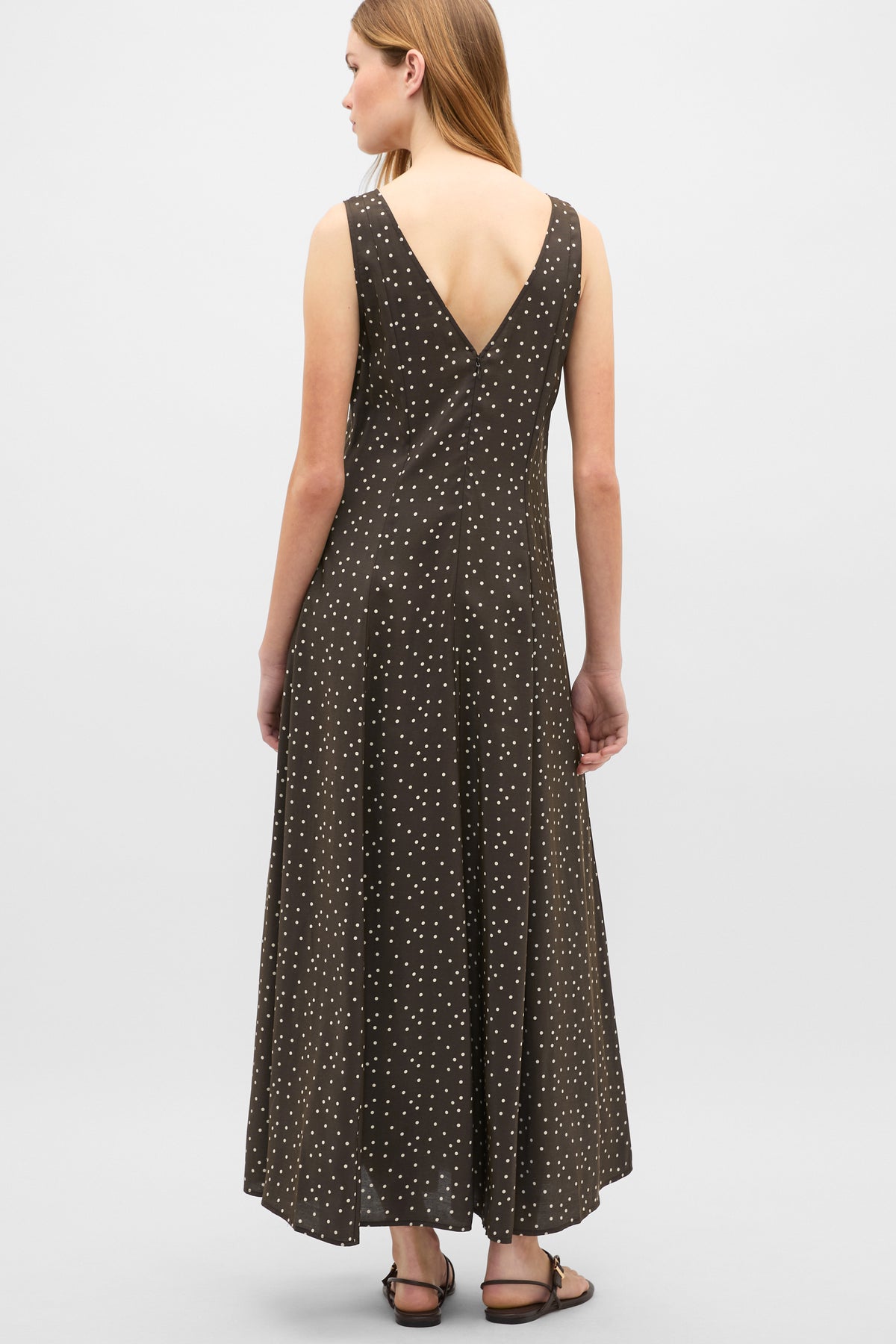 Spot Print Midi Dress