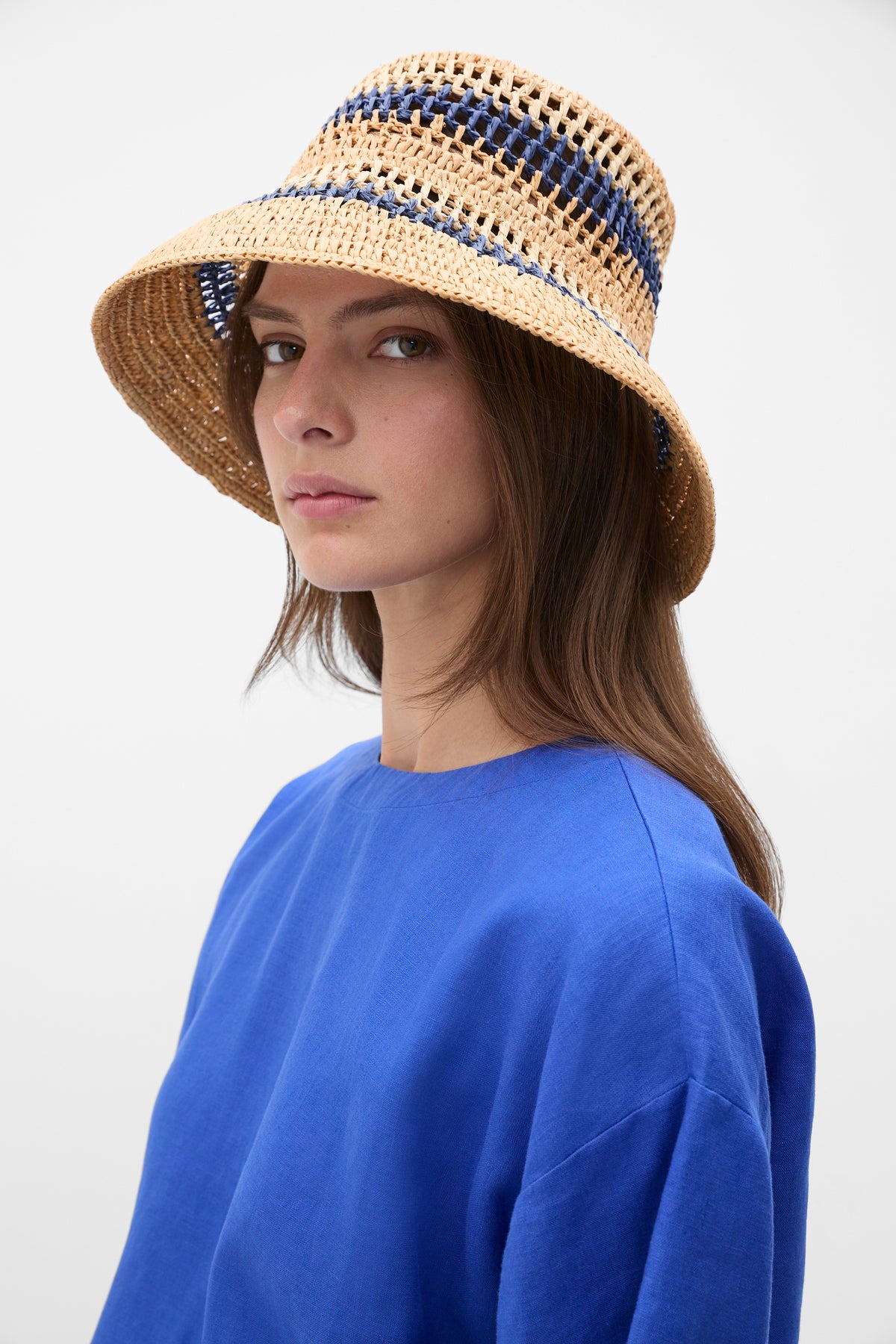 Multi Raffia Bucket Hat