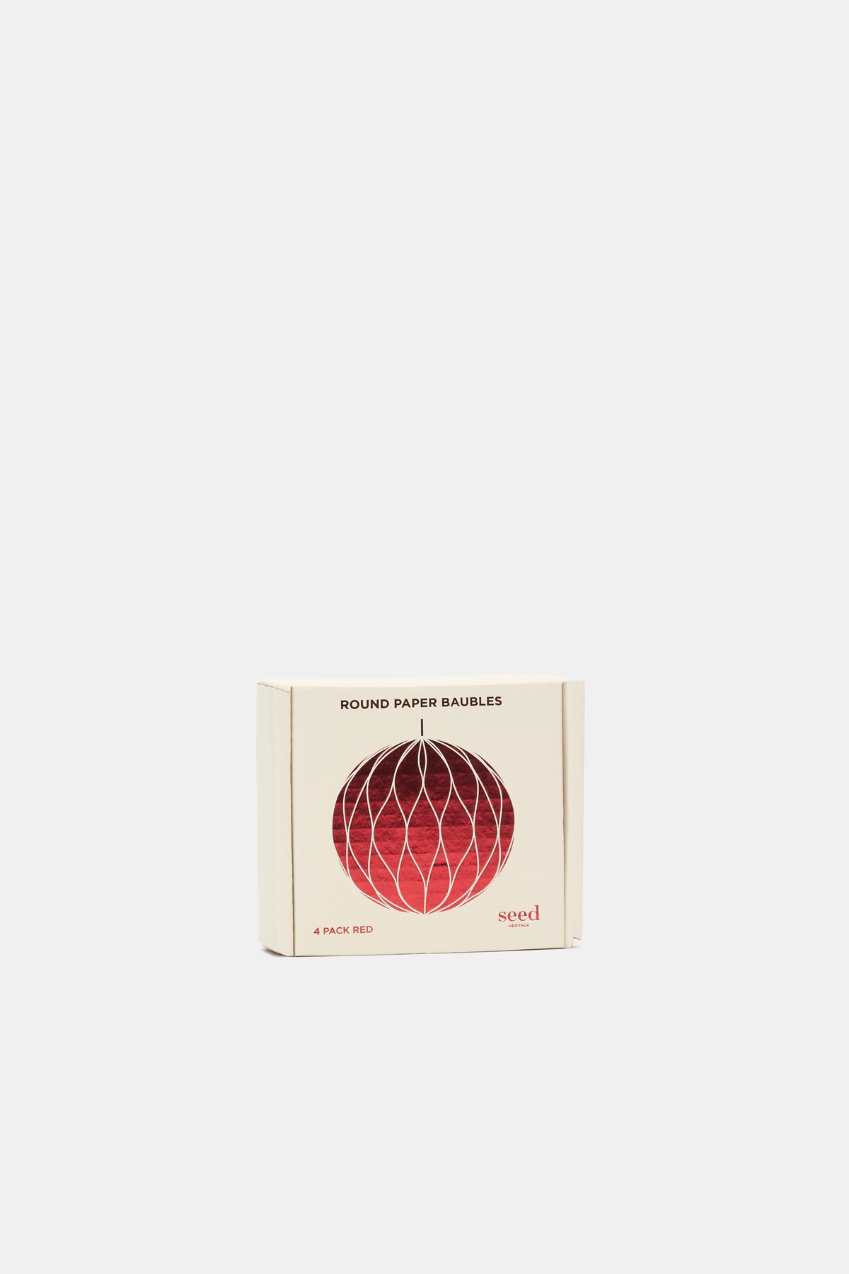 Round Paper Bauble Set of 4