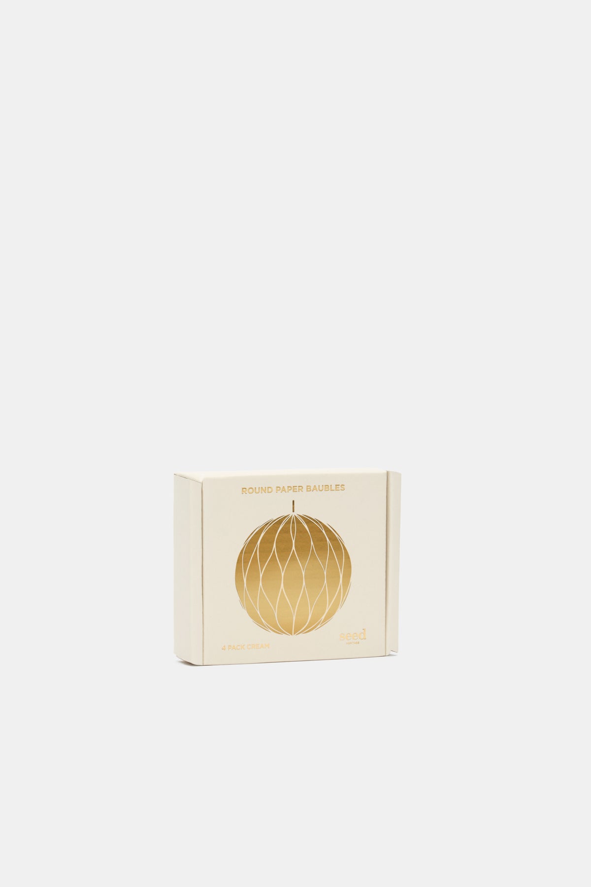 Round Paper Bauble Set of 4