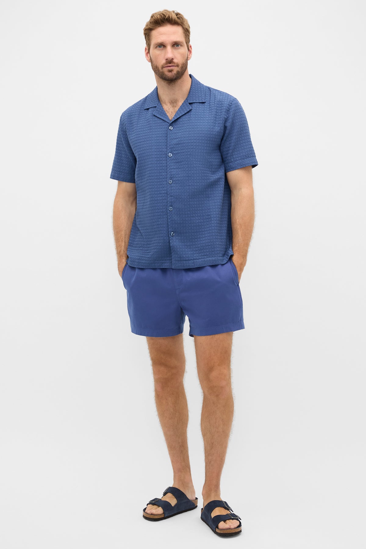 Short Sleeve Self Check Shirt