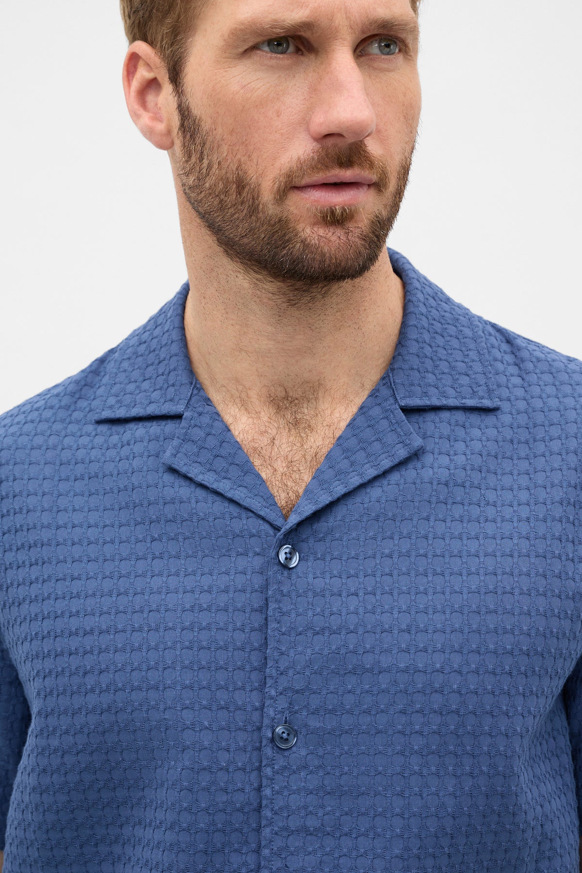 Short Sleeve Self Check Shirt